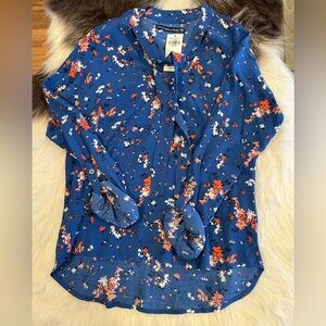 Abercrombie and Fitch Floral print tie neck Shirt